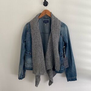 NWT scarf lined jean jacket